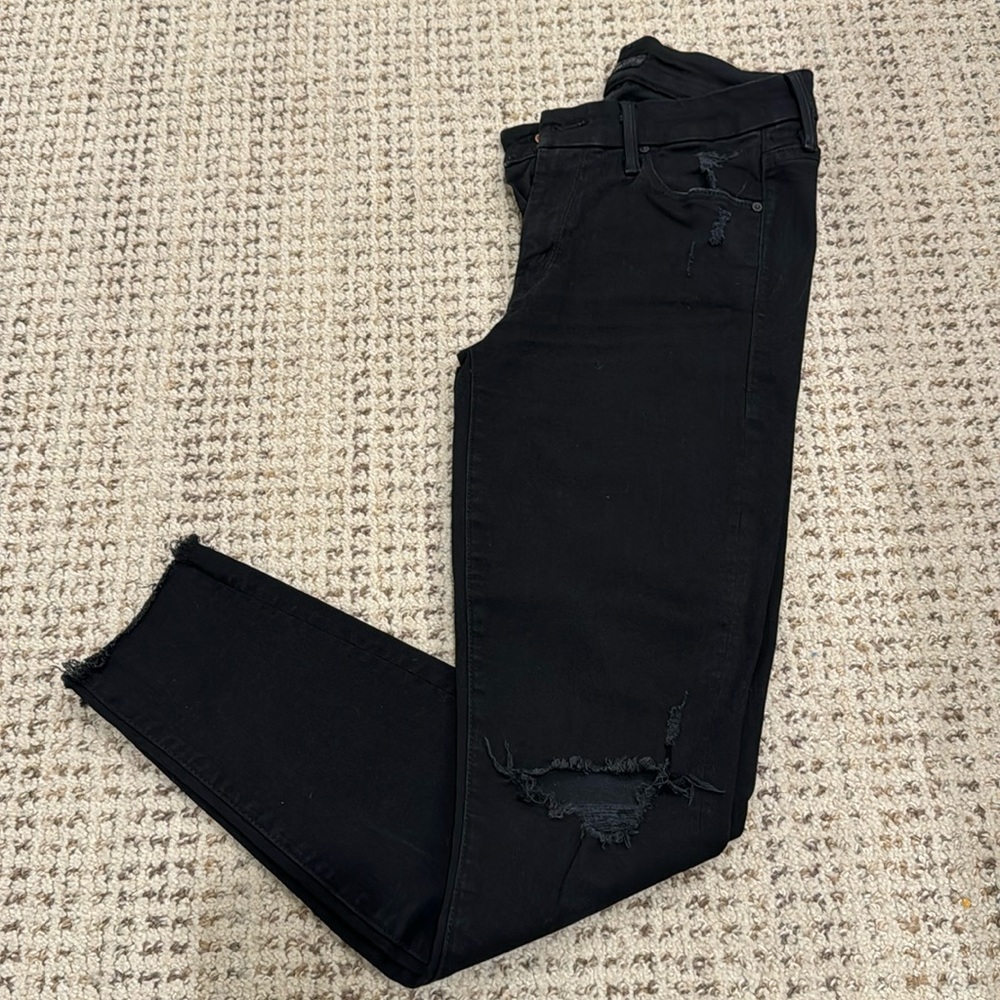 Mother Looker Ankle Fray Size 26 Guilty as Sin